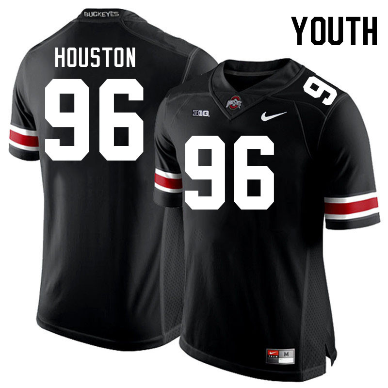 Youth #96 Eddrick Houston Ohio State Buckeyes College Football Jerseys Stitched-Black